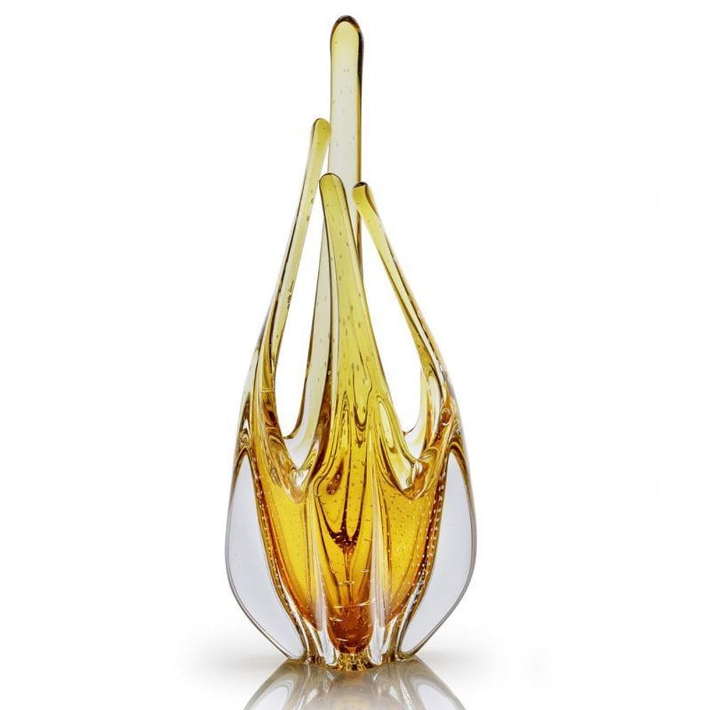 Escultura Em Cristal Murano Âmbar - São Marcos 48Cm