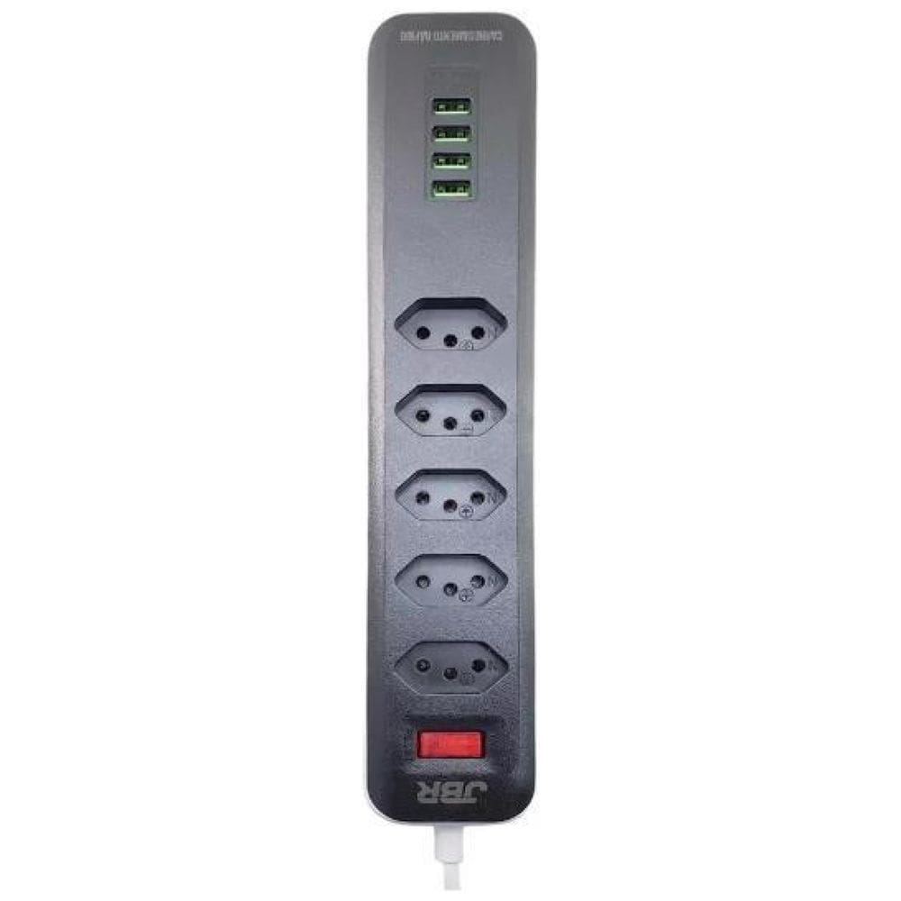 Extensor Elétrico 5T/4USB - Carga Rápida - Anti Chama