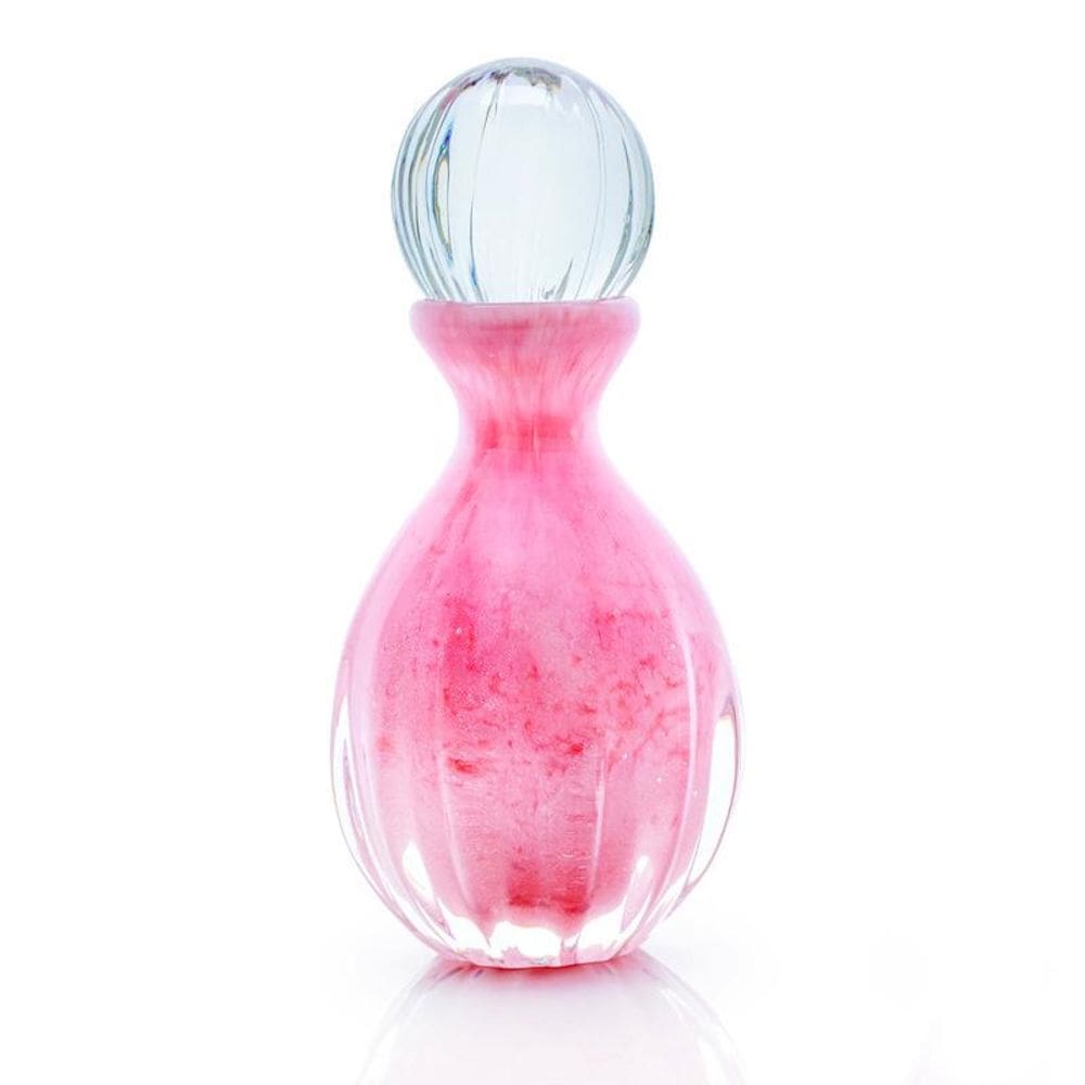 Garrafa Em Cristal Murano Rosa - São Marcos 20Cm