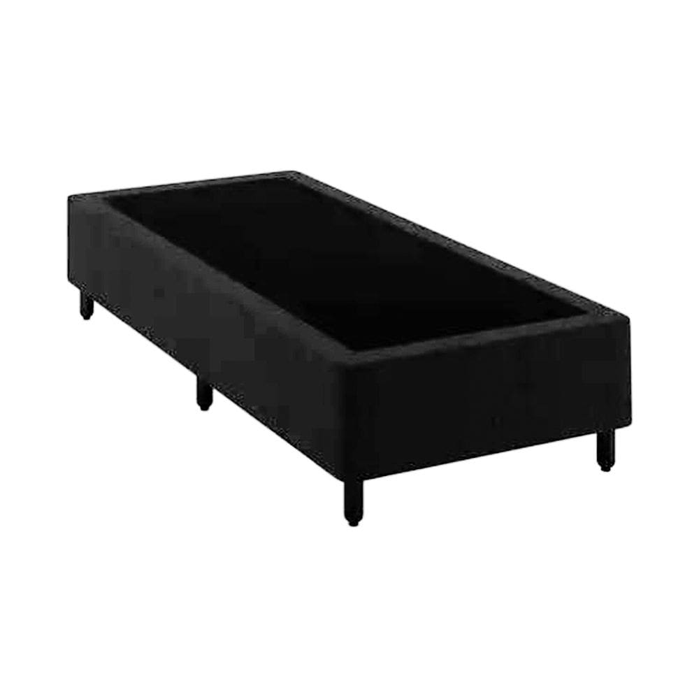 Base Cama Box Premium Solteiro Comum Preta