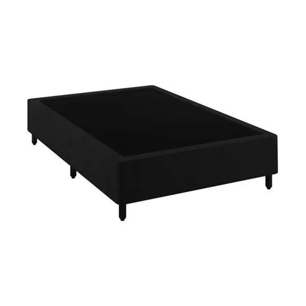 Base Cama Box Casal Comum Preta