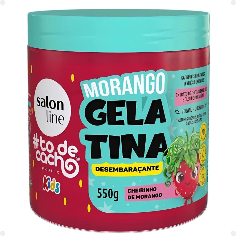 Gelatina Desembaraçante Salon Line Kids #todecacho Morango 550g