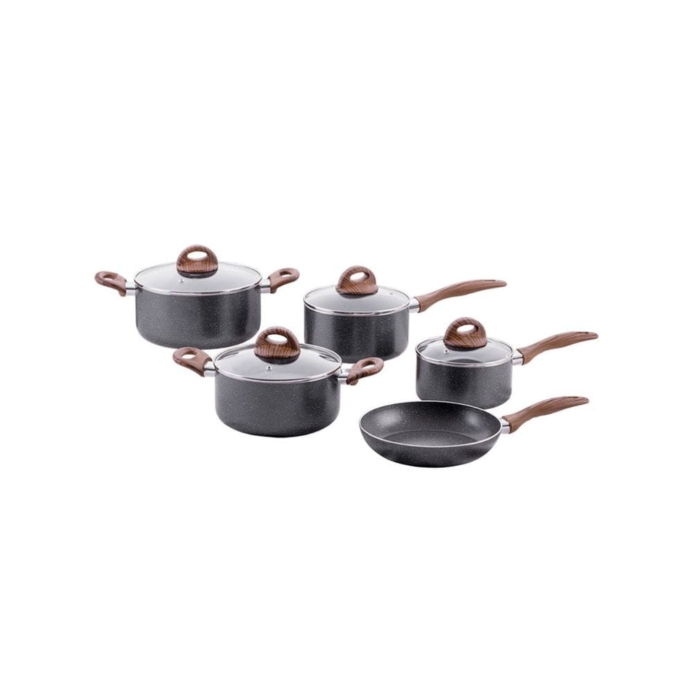 Jogo Panela Antiaderente Brinox Smart Plus Granito 5 Peças
