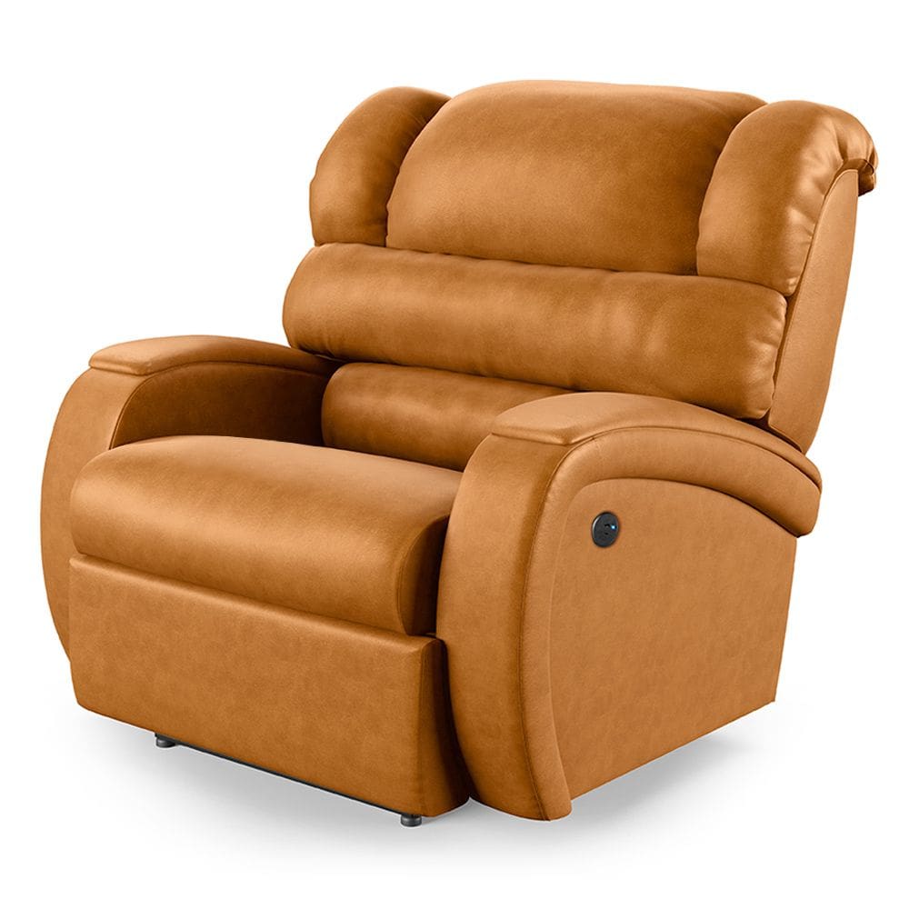 Poltrona do Papai Reclinável Napoli Controle Power Elétrico USB PU Whisky FH1 - D`Rossi