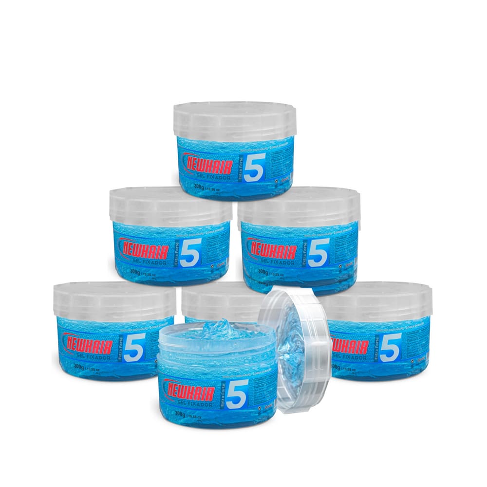 6 unid GEL NEW HAIR 300G - AZUL