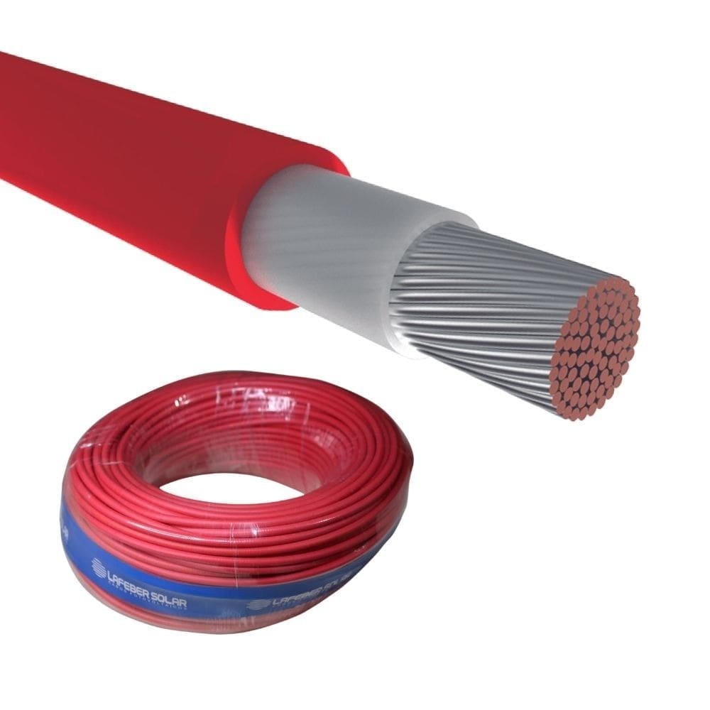 Nac Rev Lf-Vm - Cabo Solar Flexivel Lafeber 6Mm 1,8Kv Vermelho Lafeber