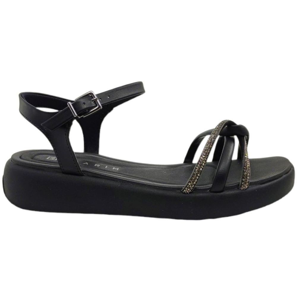Sandália Feminina Papete Casual Dia a Dia Ultra Conforto com Strass Ramarim 2424254