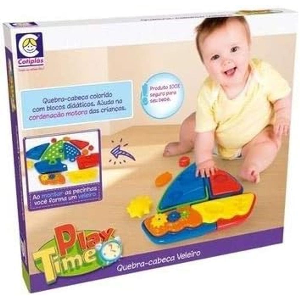 Quebra Cabeça Infantil para Bebê Veleiro Play Time