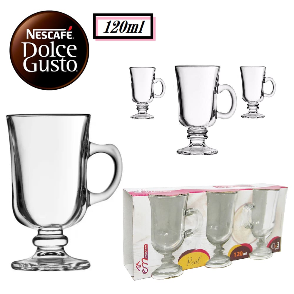 Xicaras de 120ML - Conjunto 3Peças.