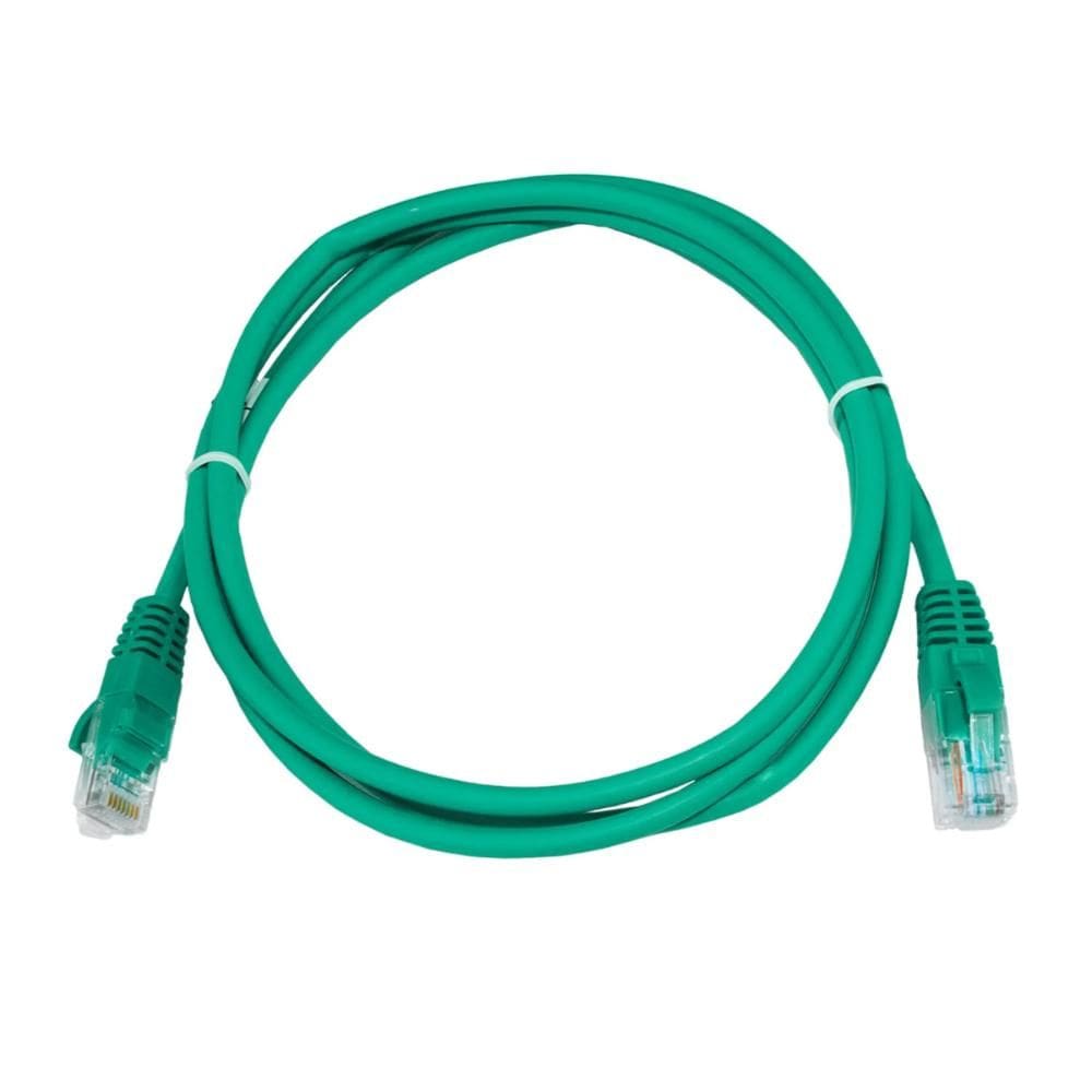Cabo de Rede UTP (Patch Cord) RJ45 Cat 6 - 1.5 metros - Verde - Seclan CY-5128-CAT6-1.5M-GR