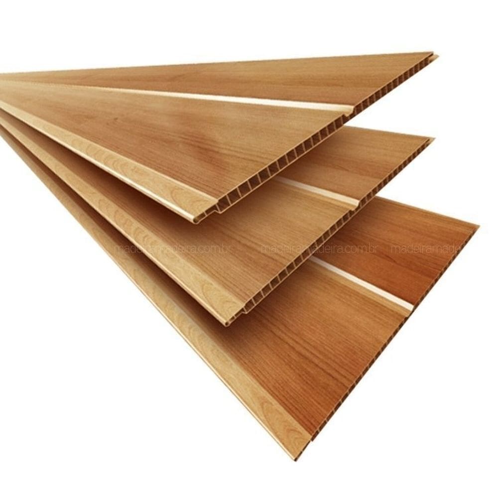 Kit 5 Caixas com 30 M² Forro de Pvc Polifort 8mm X 20cm X 3m m² Nogueira