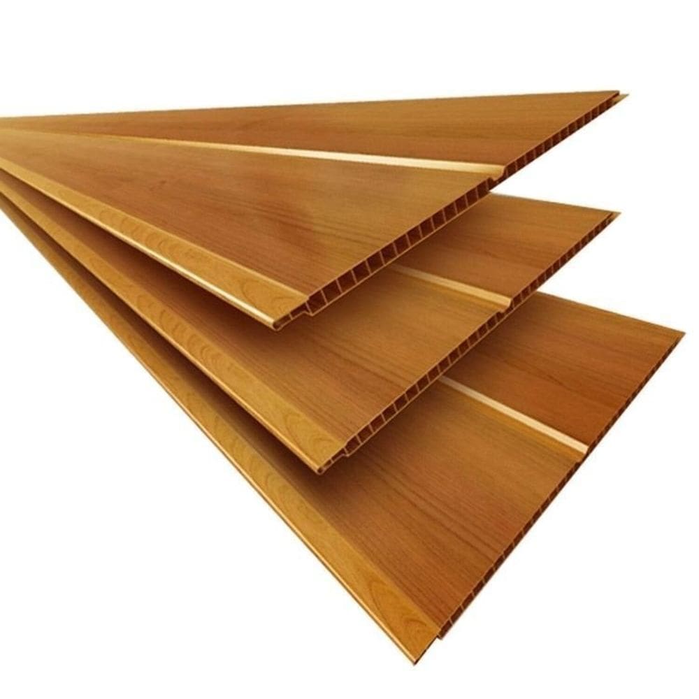 Kit 10 Caixas com 60 M² Forro de Pvc Polifort 8mm X 20cm X 3m m² Mogno