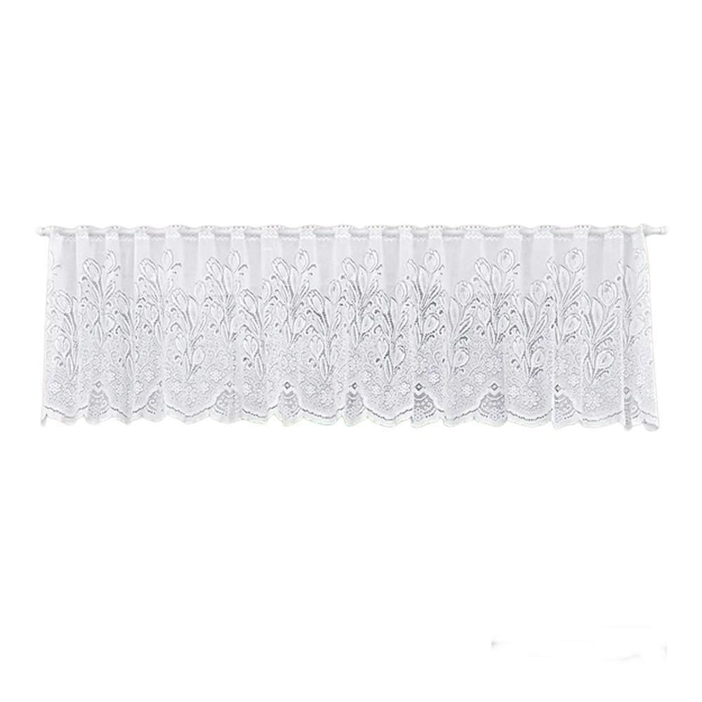 Cortina Renda Cascata Bando Reta Veneza Cozinha 0,60X3,00