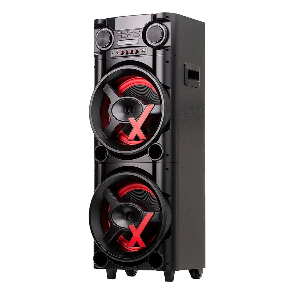 Caixa de som ACA 1000 NewX Amvox LED PowerX TWS 1000W Bivolt-Sem FM