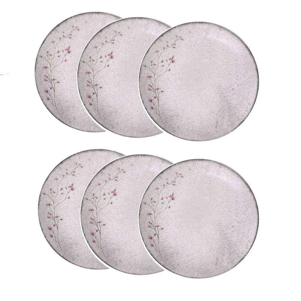 Prato Fundo de Porcelana Decorada Floralis 21cm 6un - Tramontina 96950/233