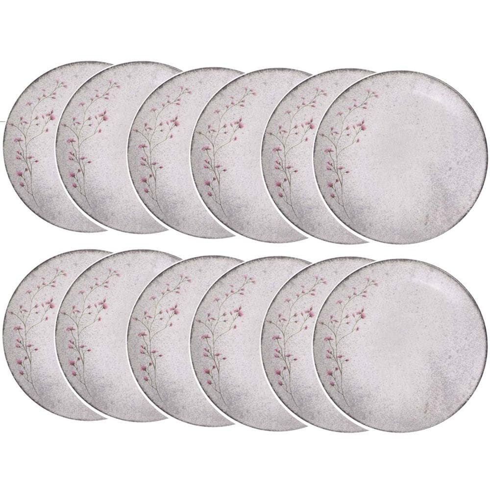 Prato Fundo de Porcelana Decorada Floralis 21cm 12un - Tramontina 96580/082