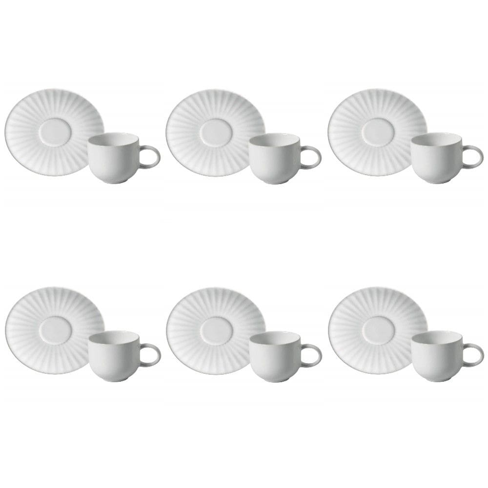Conjunto de Xícara de Cafezinho com Pires 06 Peças Coup Trendy Porto Brasil