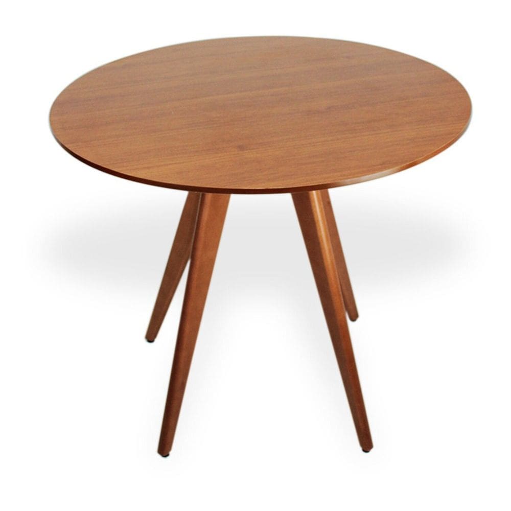 Mesa de Jantar Redonda Base Tripé em Madeira Maciça - 80 Cm Mel