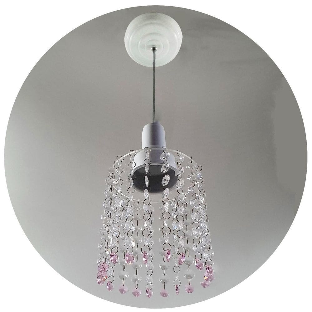 Luminária Pendente Pingente Cristal Acrílico Sala Quarto Lux