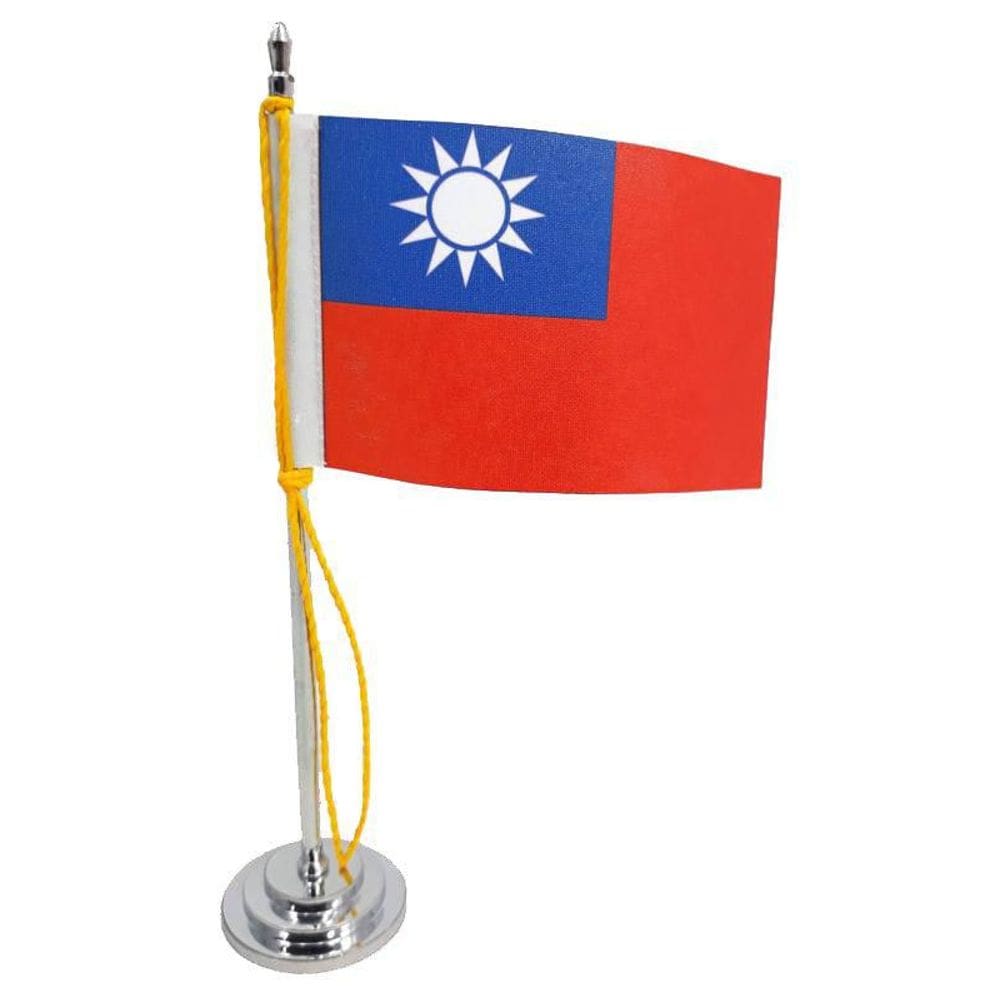 Mini Bandeira De Mesa Da Taiwan 15 Cm Poliéster