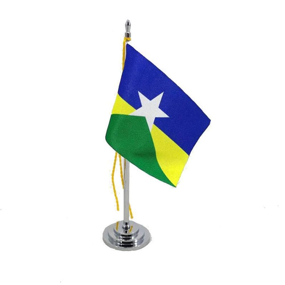 Mini Bandeira Mesa Estado De Rondônia Mastro 15 Cm