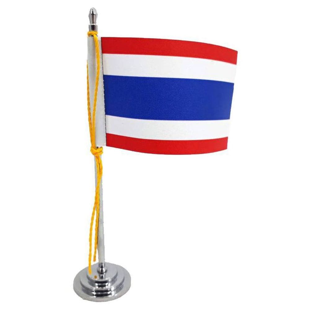 Mini Bandeira De Mesa Da Tailândia 15 Cm Poliéster