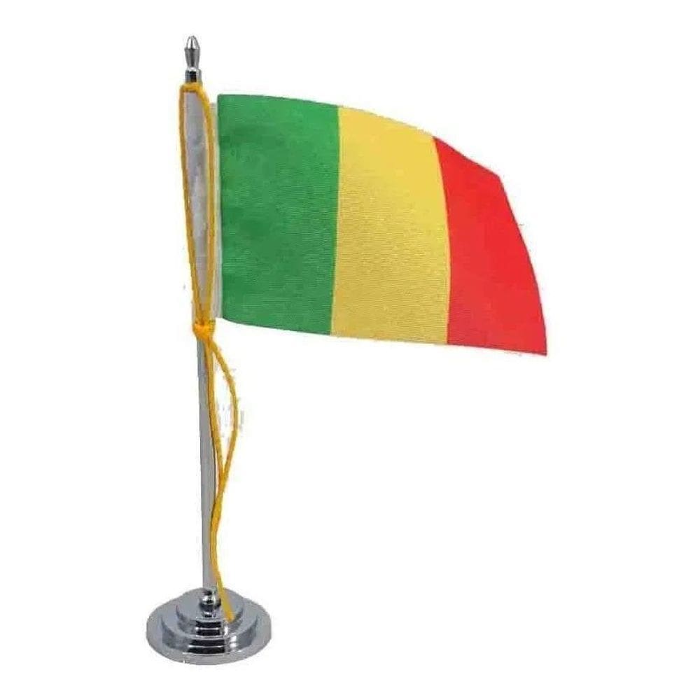 Mini Bandeira De Mesa Do Mali 15 Cm Poliéster