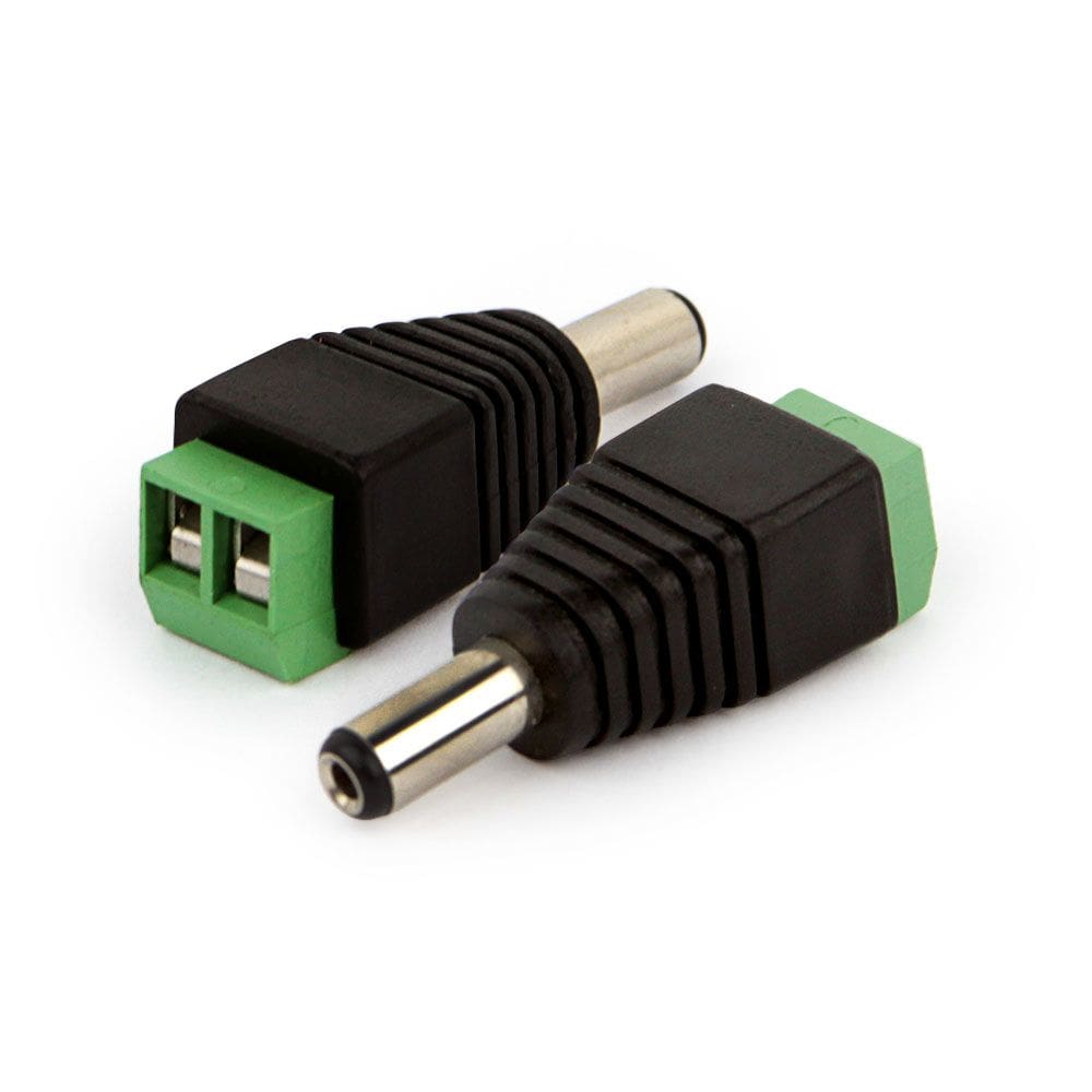 Conector P4 Macho Kit 100 Uni Com Borne para CFTV Camera