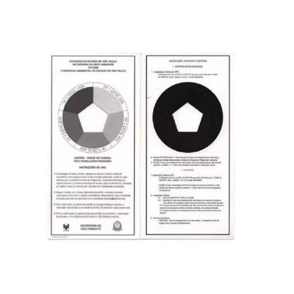 Kit Escala De Ringelmann Índice De Fumaça 10 Unidades