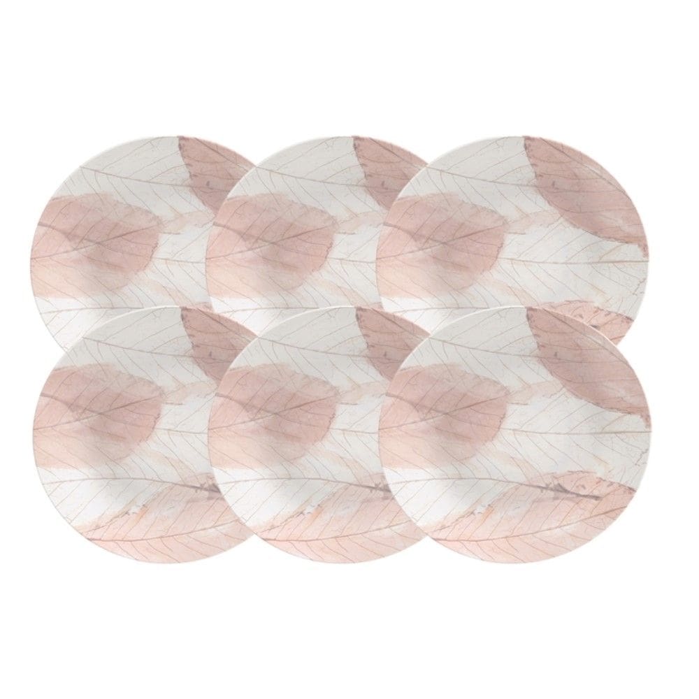 Conjunto de Pratos Rasos 06 Peças Rosé Tramontina