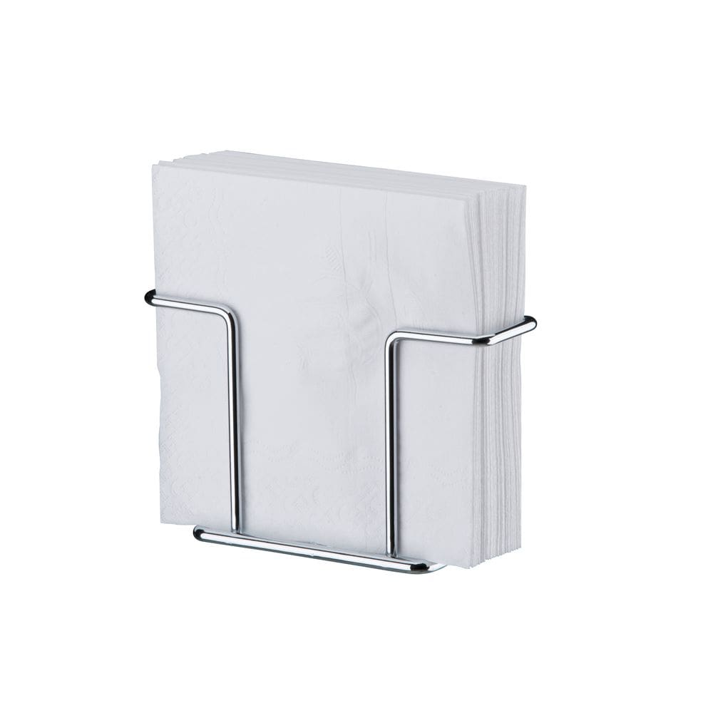 Porta guardanapos de mesa prata aço cromado Future
