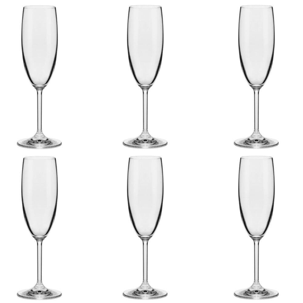 Conjunto de Taças de Cristal para Espumante 6 Peças 175 ml Oxford