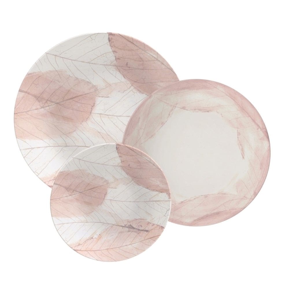 Jogo de Pratos de Porcelana 18 Peças Rosé Tramontina