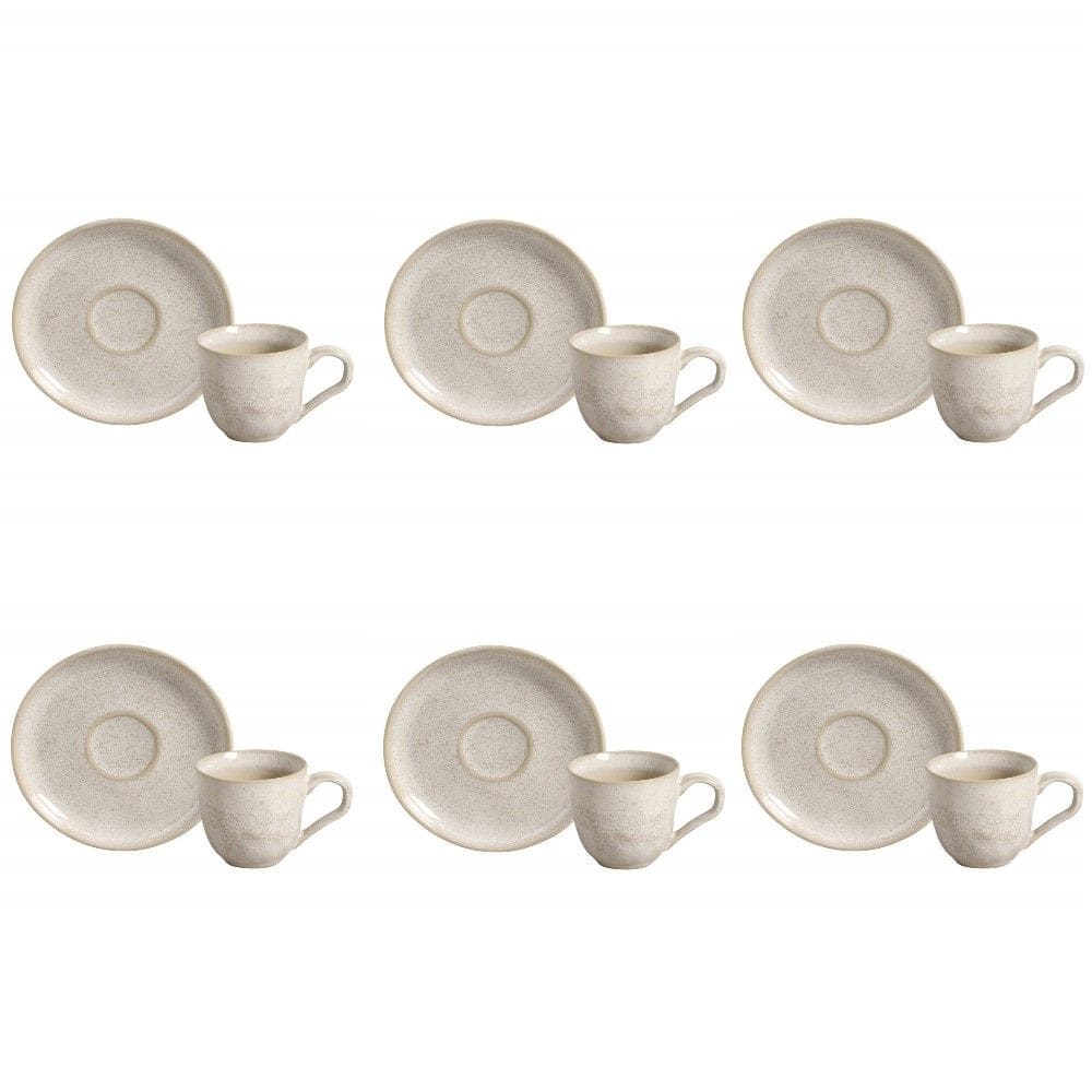 Conjunto de Xícara de Cafezinho com Pires 06 Peças Bio Latte Porto Brasil