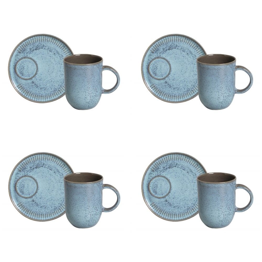 Conjunto de Canecas com Pires 04 Peças Linhas Breeze Porto Brasil