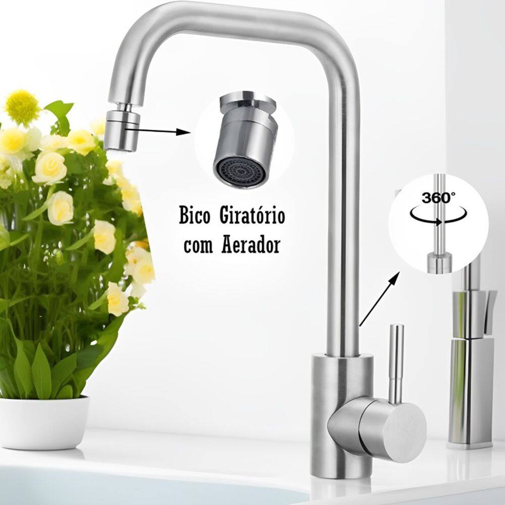 Torneira de Cozinha Monocomando Misturador Bica Alta | Extra