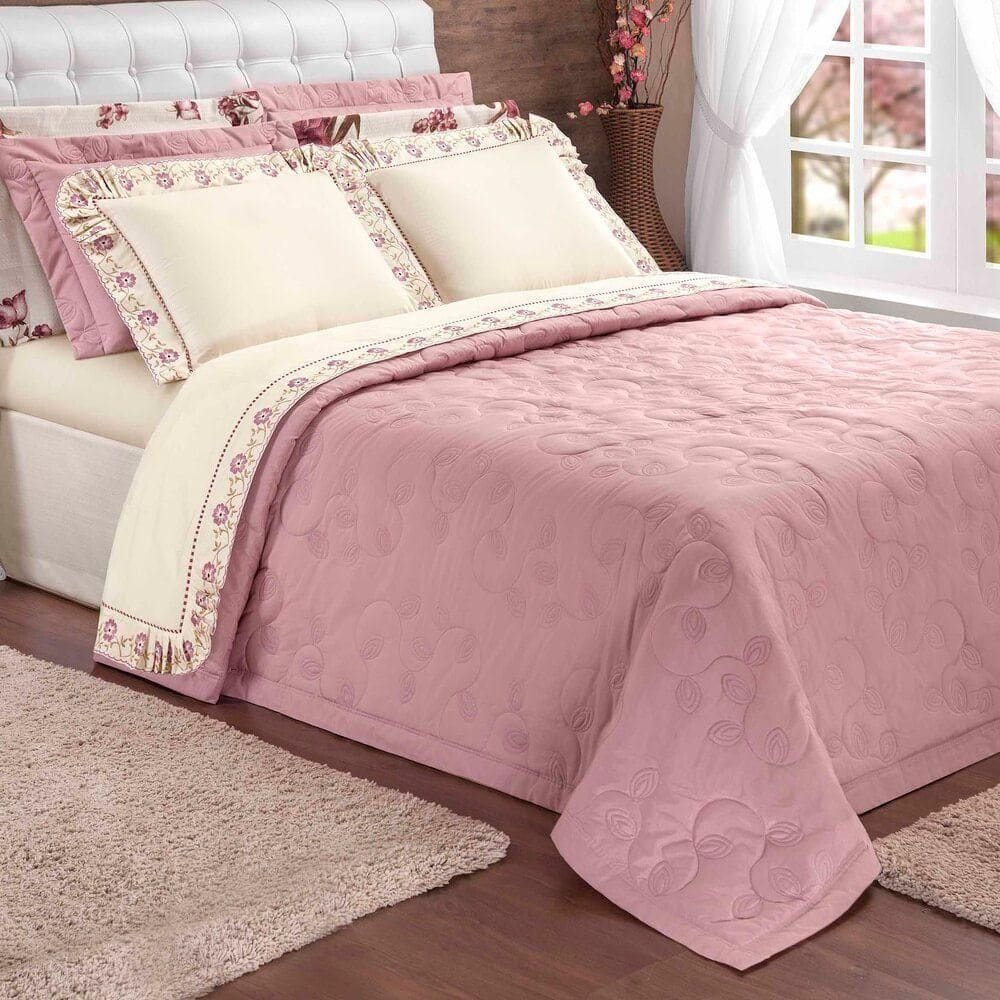 Jogo De Cama Queen Yasmin Palha Casaborda 4 Peças