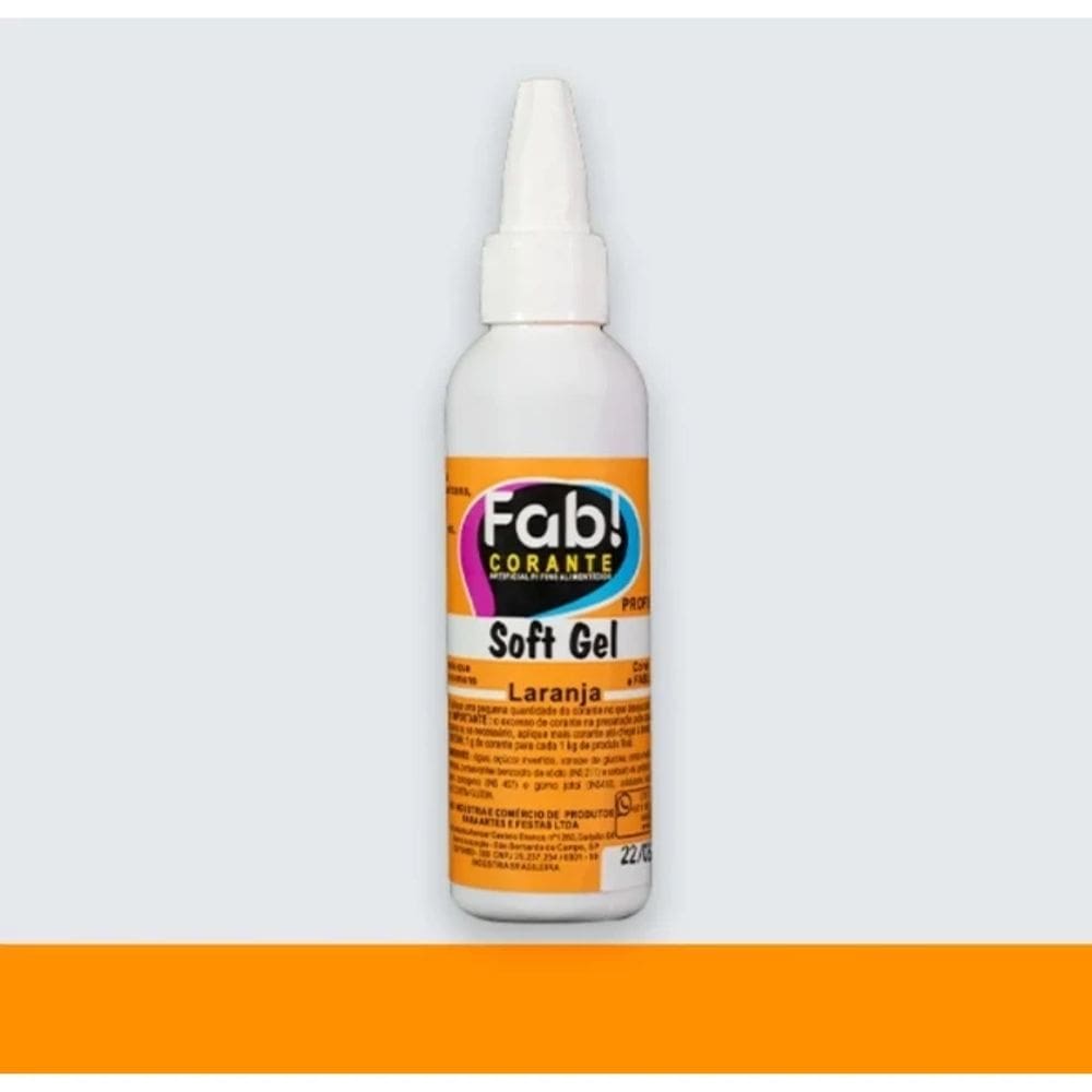 Corante Alimentício Soft Gel Laranja Fab 60g