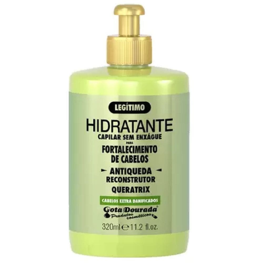 Creme para Pentear Gota Dourada Fortalecimento de Cabelos Antiqueda, Reconstrutor, Queratrix 320ml