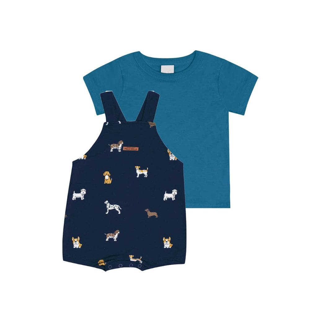 Jardineira e Camiseta Bebê Menino Pulla Bulla Ref. 50561