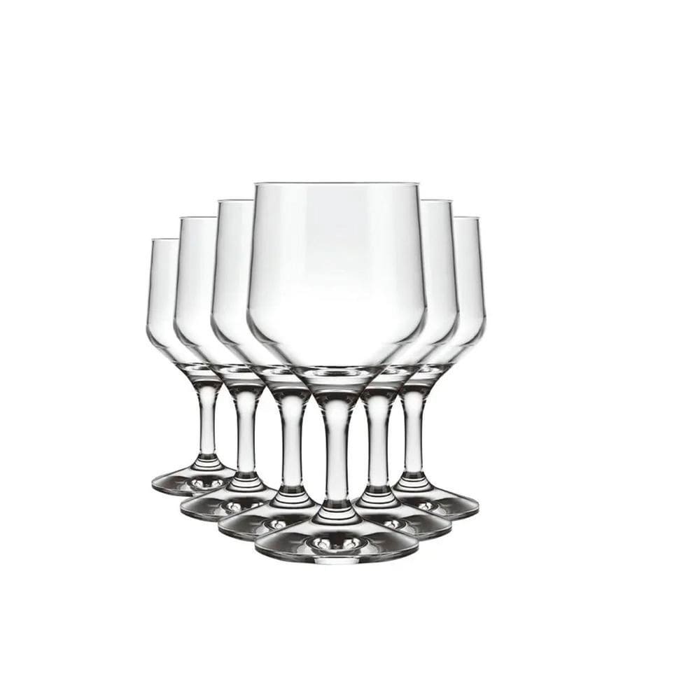 Conjunto de Taça SM Buffet Elegante Vinho 260ml 6 Unidades Vidro Nadir