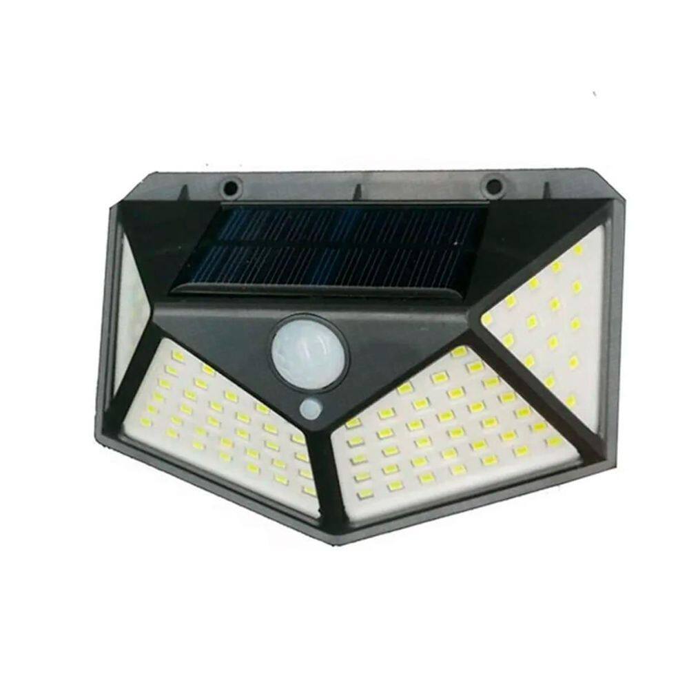 Luminária Solar Parede 100Led Sensor Presença