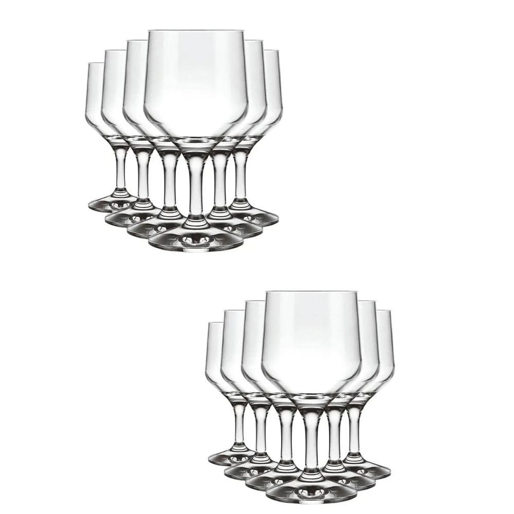 Conjunto de Taça SM Buffet Elegante Vinho 260ml 12 Unidades Vidro Nadir