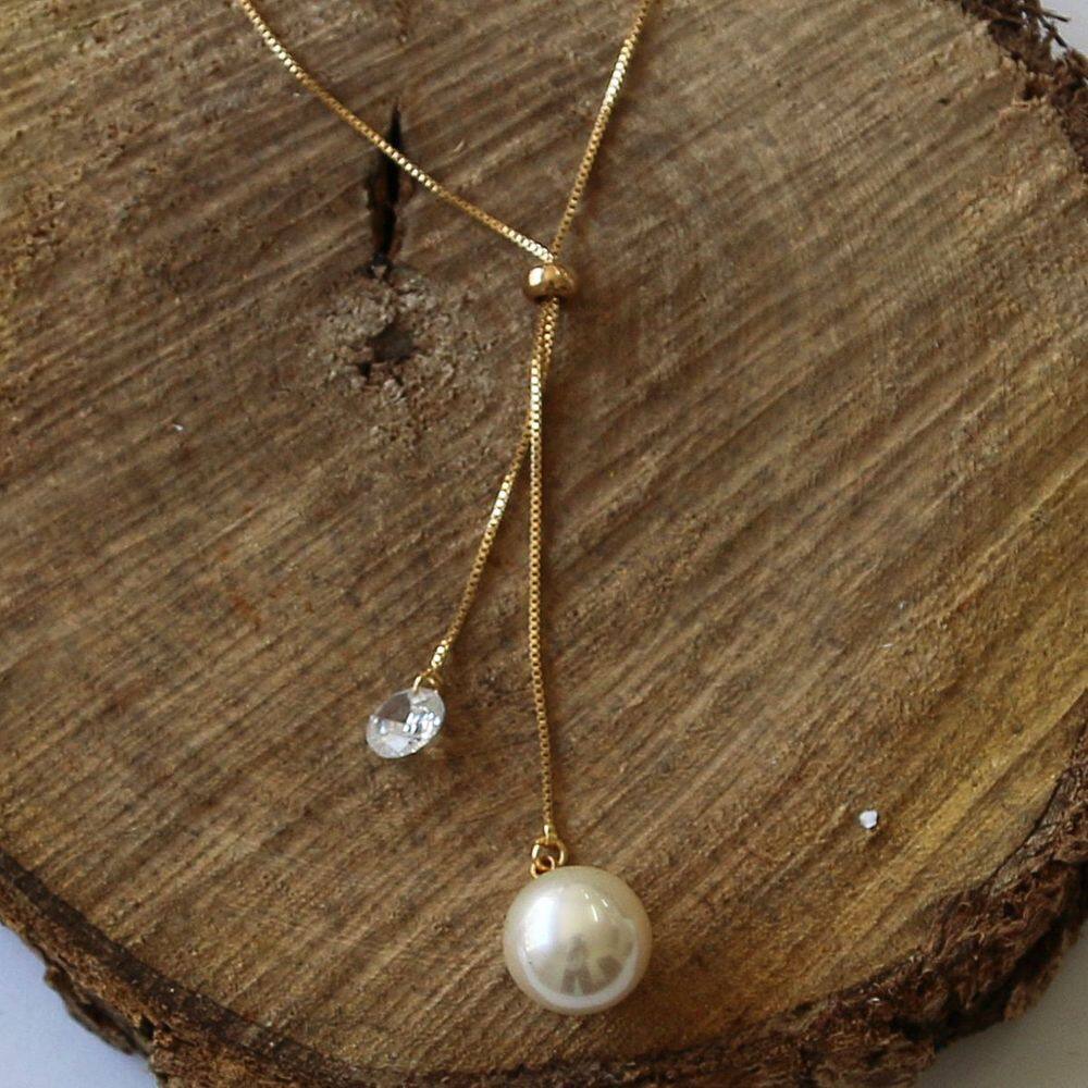 Corrente Folheado a Ouro com Regulagem com Zirconia