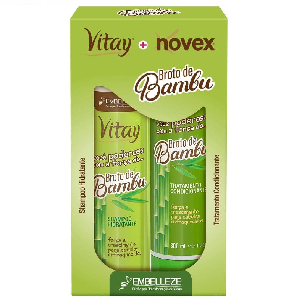 Shampoo e Condicionador Novex Broto de Bambu Embelleze