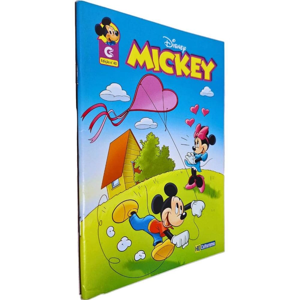 Quadrinhos HQ Gibi Graphic Novel Formatinho 13,50x19 cm Lombada com Grampos Mickey nº 40 Culturama