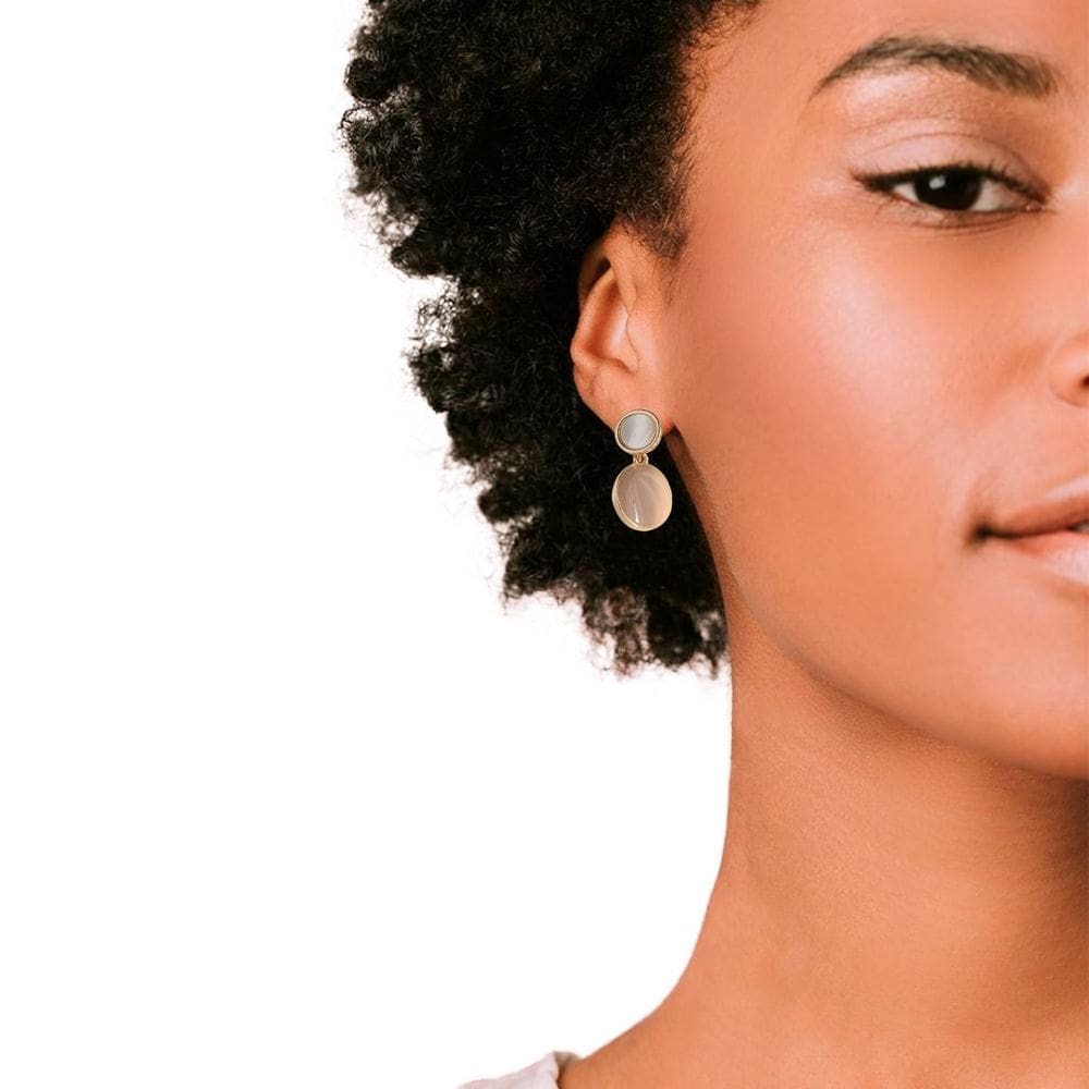 Brincos Femininos Oval Redondo Presente Luxo Mulher Glamour