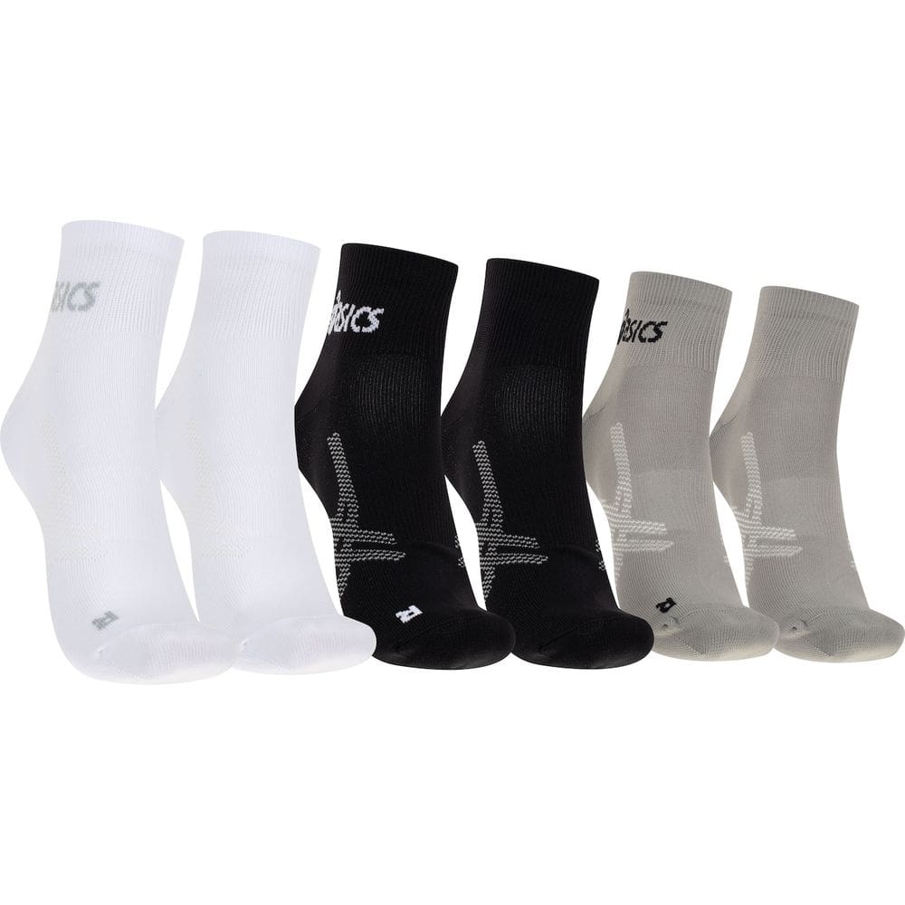 Kit 3 Pares de Meias Cano Médio Quarter Tamanho 39-44 ASICS Adulto