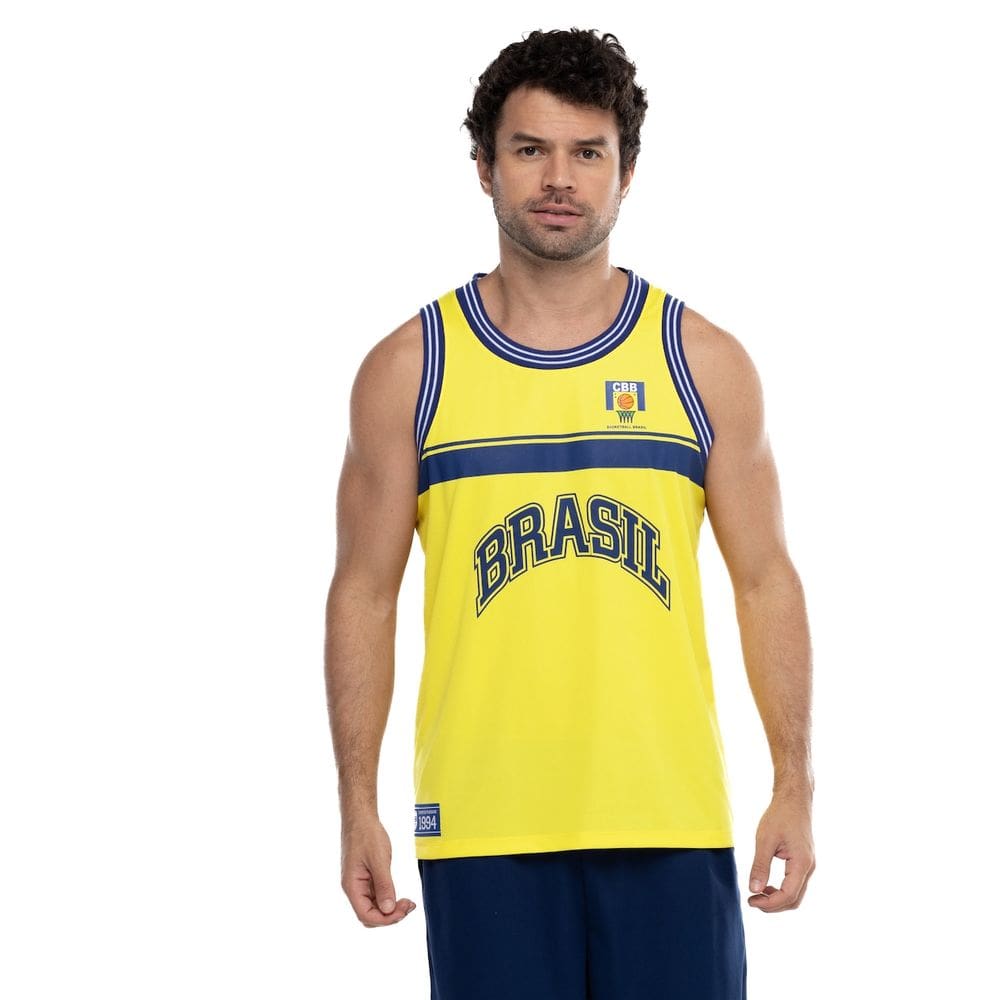 Camiseta Regata Unissex CBB Retrô 1994 Basquete Brasil