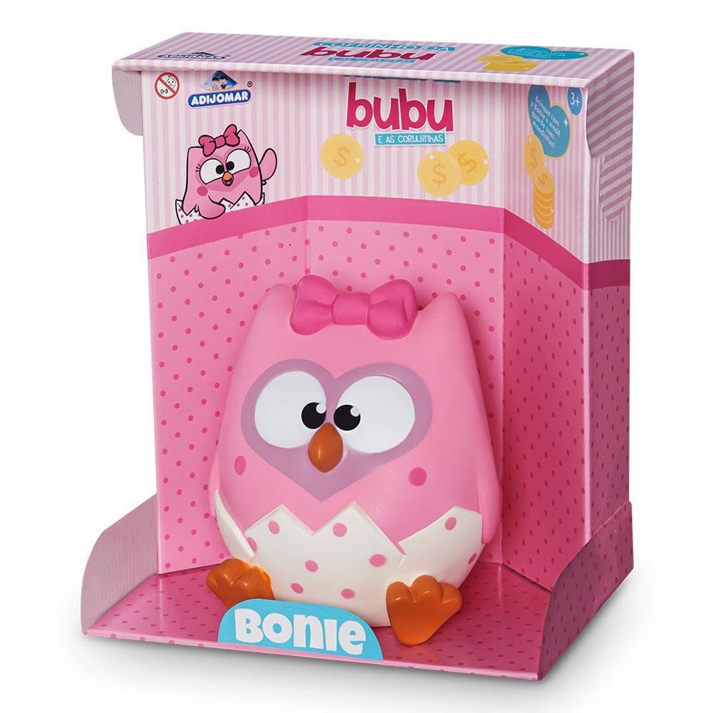 Cofrinho Bonnie Corujinhas Vinil Atóxico 16 cm - Adijomar